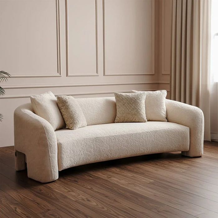 Zairah 3-Seater Fabric Sofa - Beige - With 2-Year Warranty