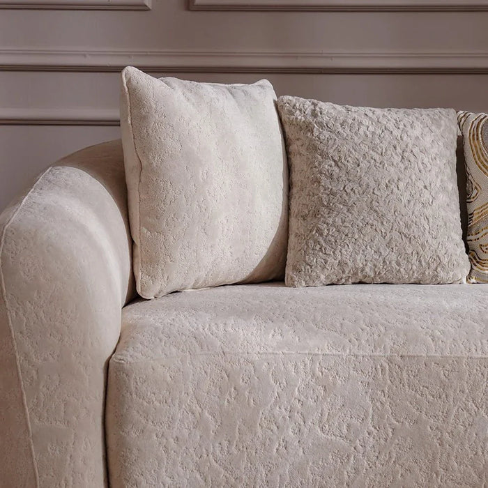 Zairah 3-Seater Fabric Sofa - Beige - With 2-Year Warranty