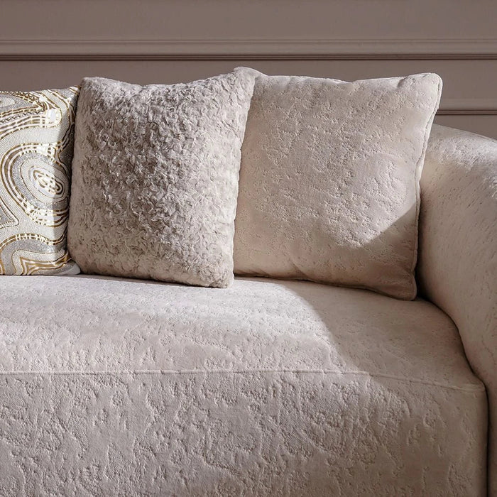 Zairah 3-Seater Fabric Sofa - Beige - With 2-Year Warranty