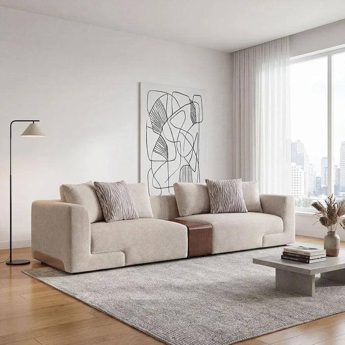 Vance 4-Seater Fabric Sofa - Beige - With 2-Year Warranty