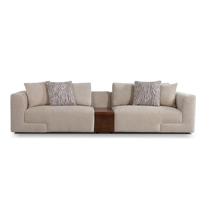 Vance 4-Seater Fabric Sofa - Beige - With 2-Year Warranty
