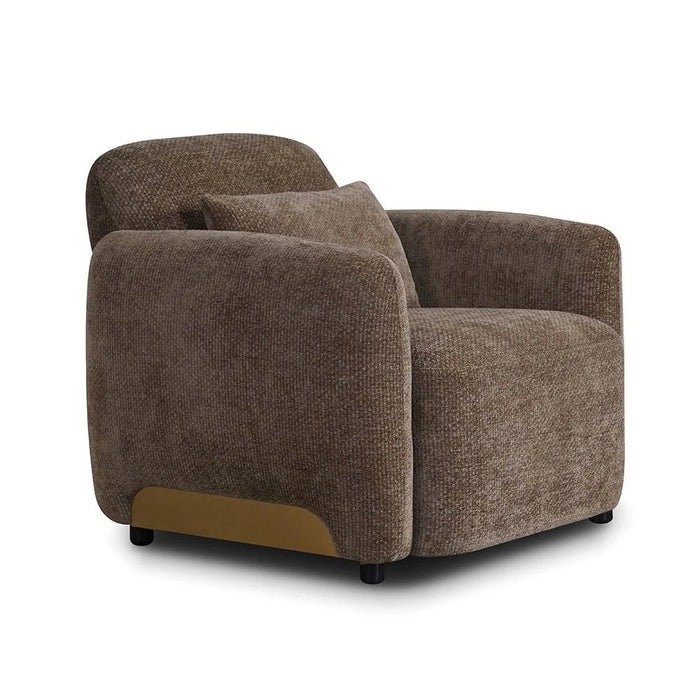 Vance 1 Seater Fabric Sofa-Brown