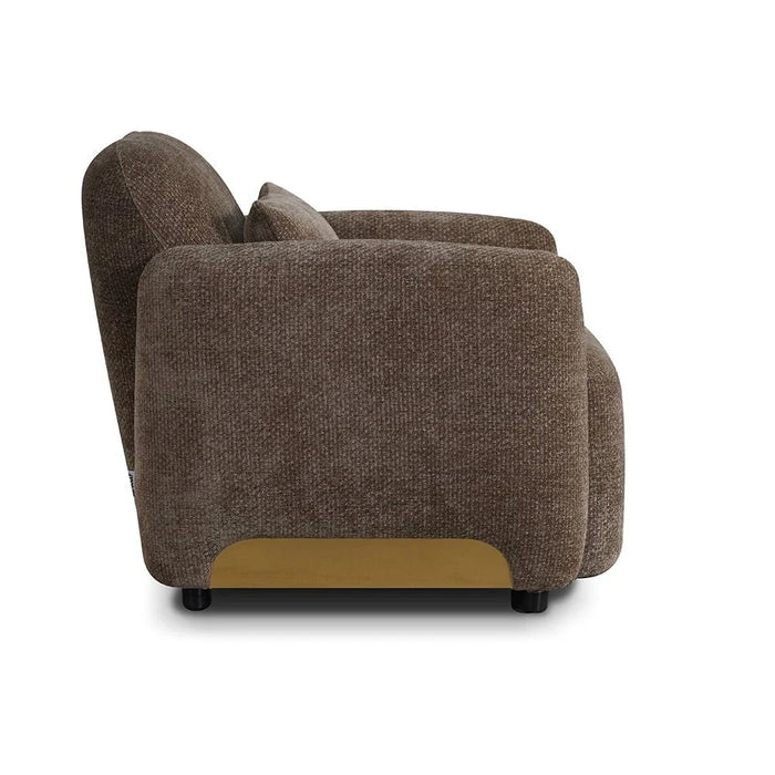 Vance 1 Seater Fabric Sofa-Brown