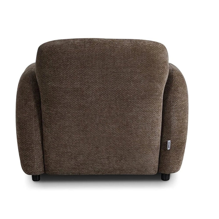 Vance 1 Seater Fabric Sofa-Brown