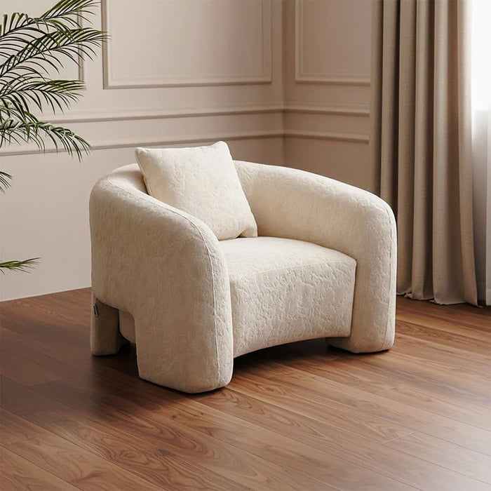 Zairah 1 Seater Fabric Sofa-Beige