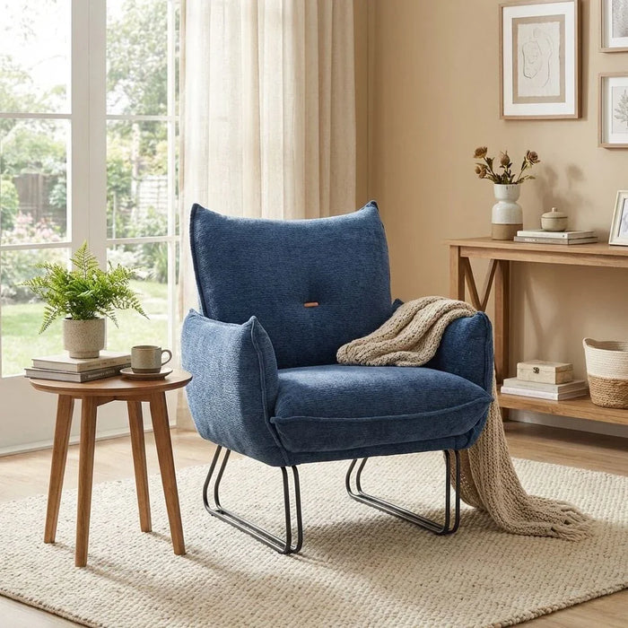 Javon 1-Seater Fabric Sofa - Blue - With 2-Year Warranty