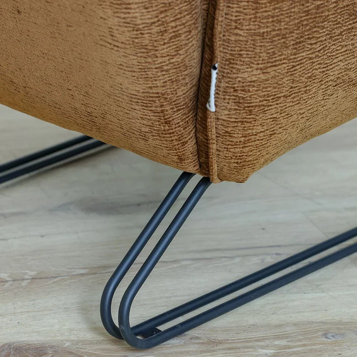 Javon 1-Seater Fabric Sofa - Rust - With 2-Year Warranty