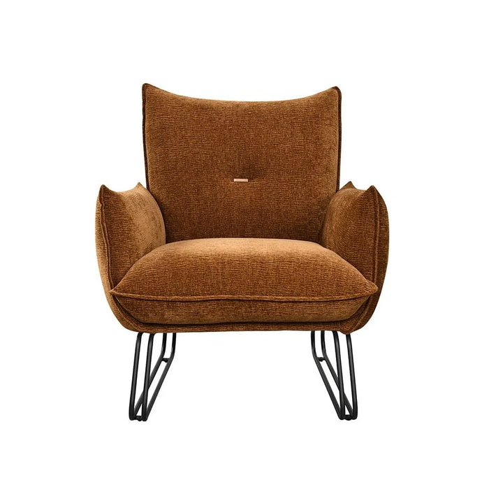 Javon 1-Seater Fabric Sofa - Rust - With 2-Year Warranty