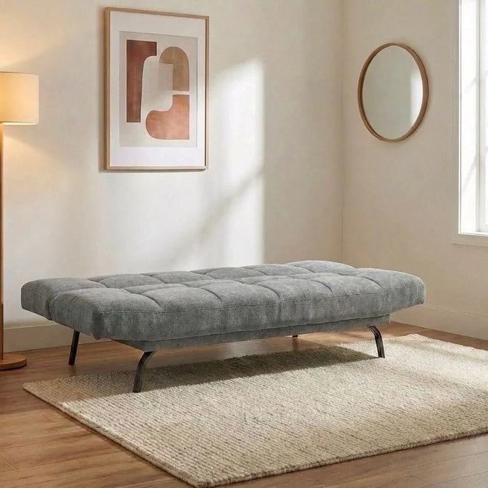 Nuvon 3 Seater Fabric Sofabed -Light Grey