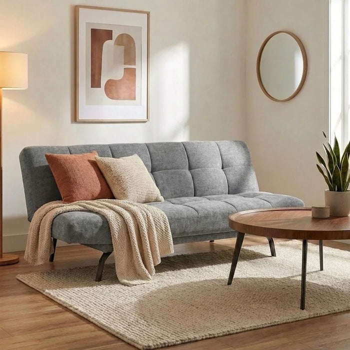 Nuvon 3 Seater Fabric Sofabed -Light Grey