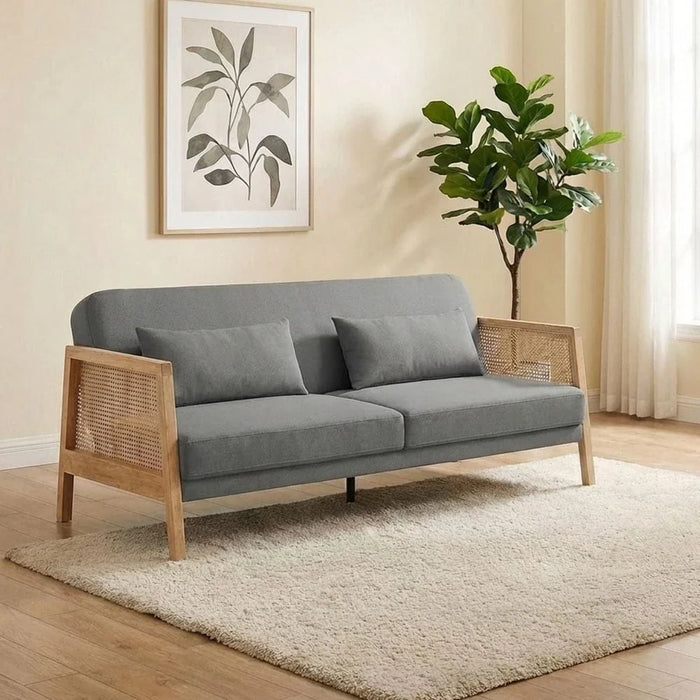 Lunor 3-Seater Fabric Sofa Bed - Grey - With 2-Year Warranty