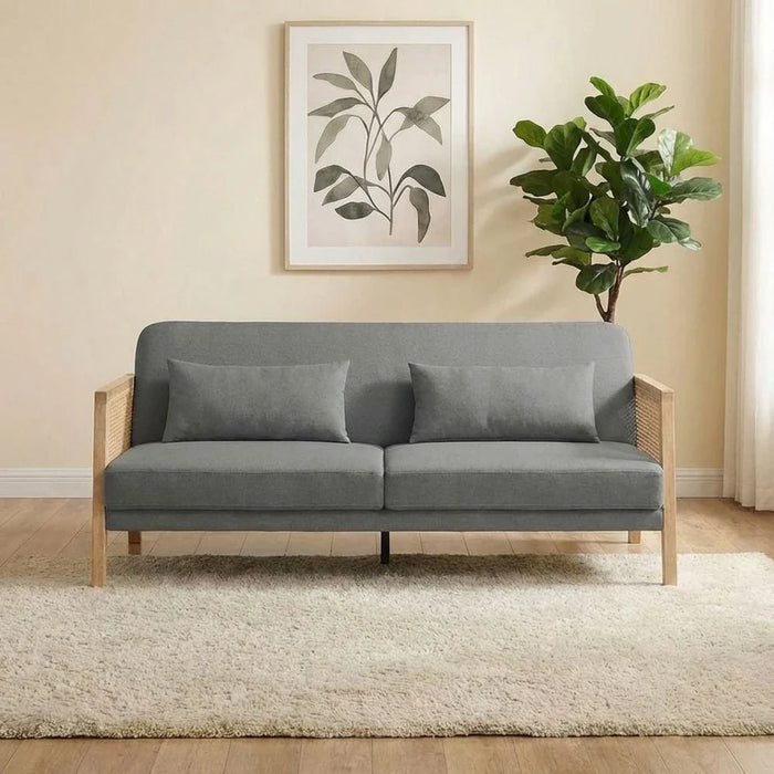 Lunor 3-Seater Fabric Sofa Bed - Grey - With 2-Year Warranty