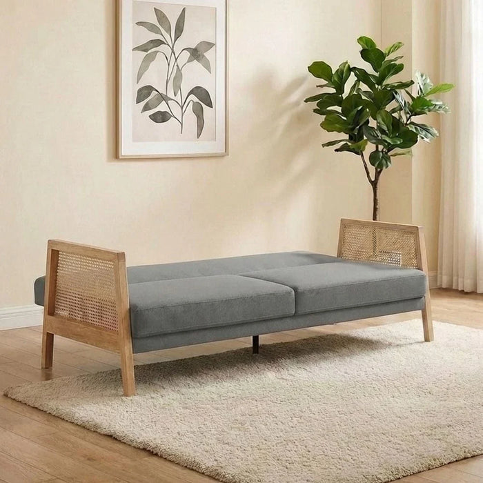 Lunor 3-Seater Fabric Sofa Bed - Grey - With 2-Year Warranty