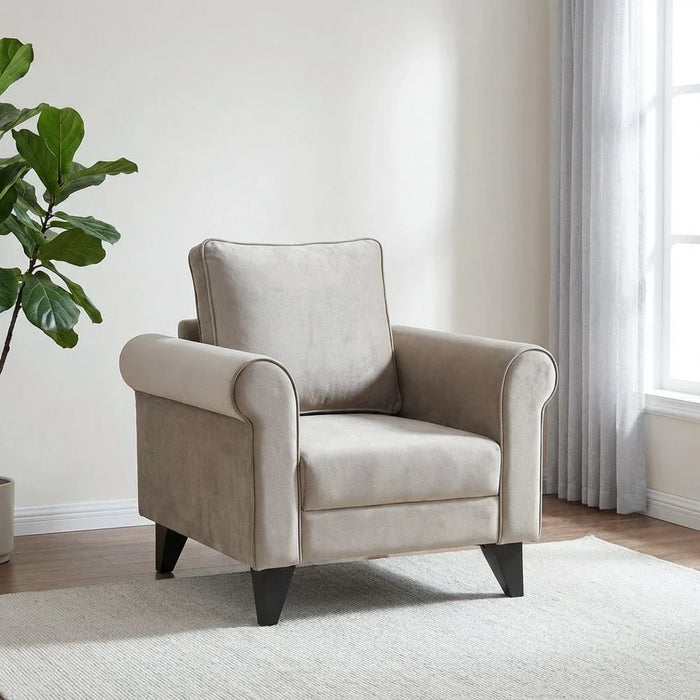 Rilon 1 Seater Fabric Sofa - Beige