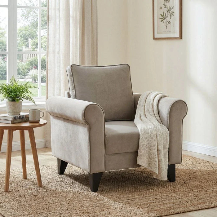 Rilon 1 Seater Fabric Sofa - Beige