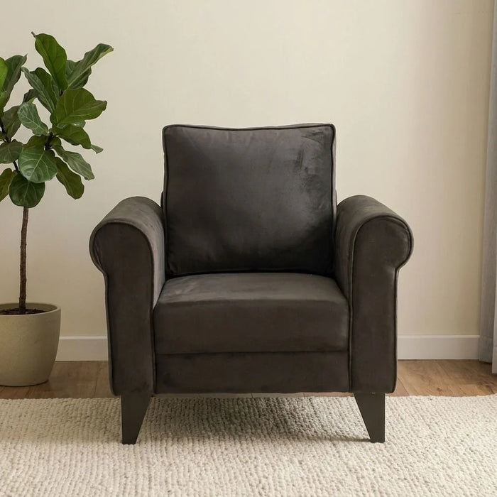 Rilon 1 Seater Fabric Sofa - Dark Grey