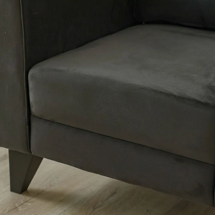 Rilon 1 Seater Fabric Sofa - Dark Grey