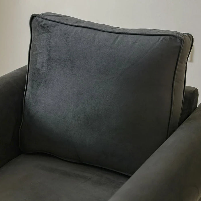 Rilon 1 Seater Fabric Sofa - Dark Grey