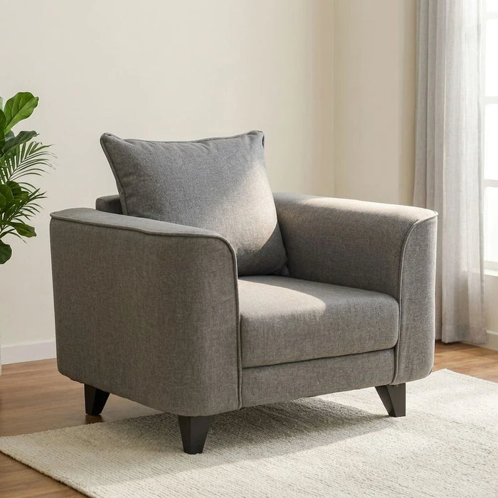 Munet 1 Seater Fabric Sofa - Grey