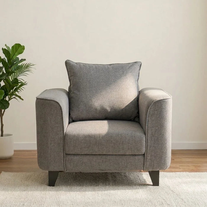 Munet 1 Seater Fabric Sofa - Grey
