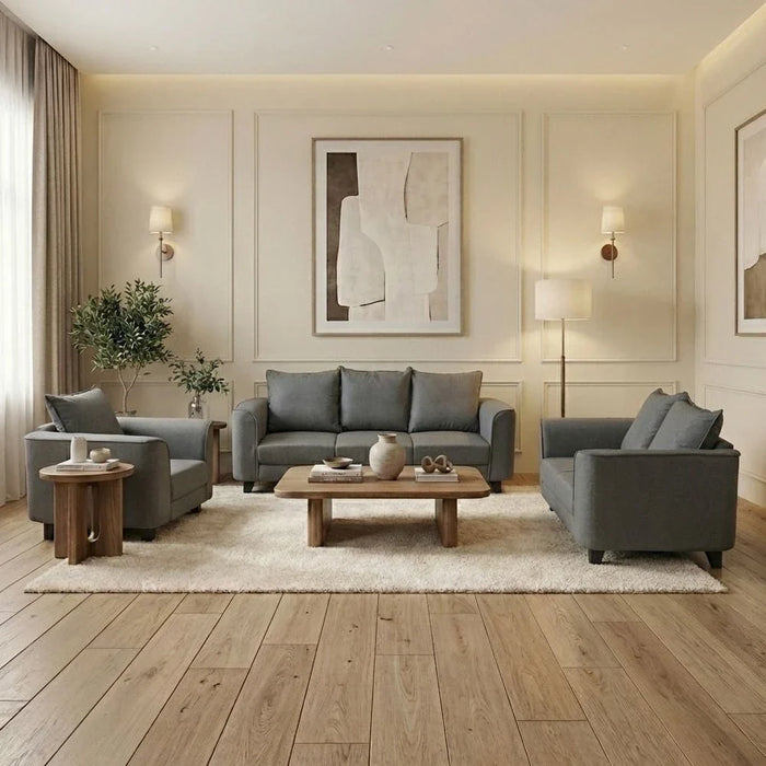 Munet 2 Seater Fabric Sofa - Grey