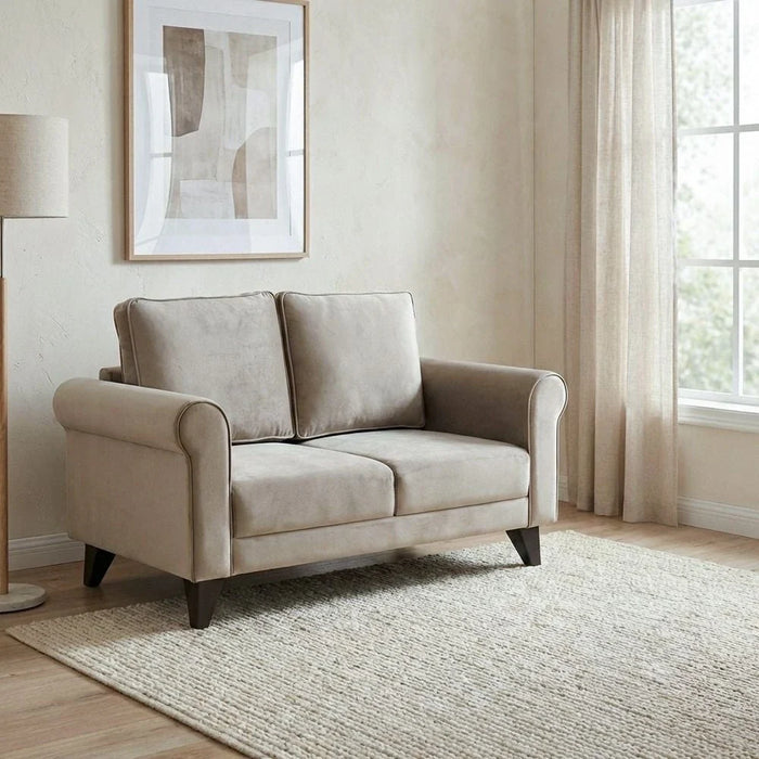 Rilon 2 Seater Fabric Sofa - Beige