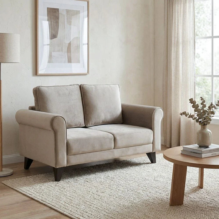 Rilon 2 Seater Fabric Sofa - Beige