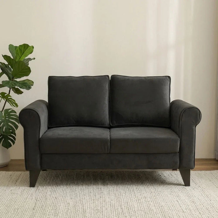 Rilon 2 Seater Fabric Sofa - Dark Grey