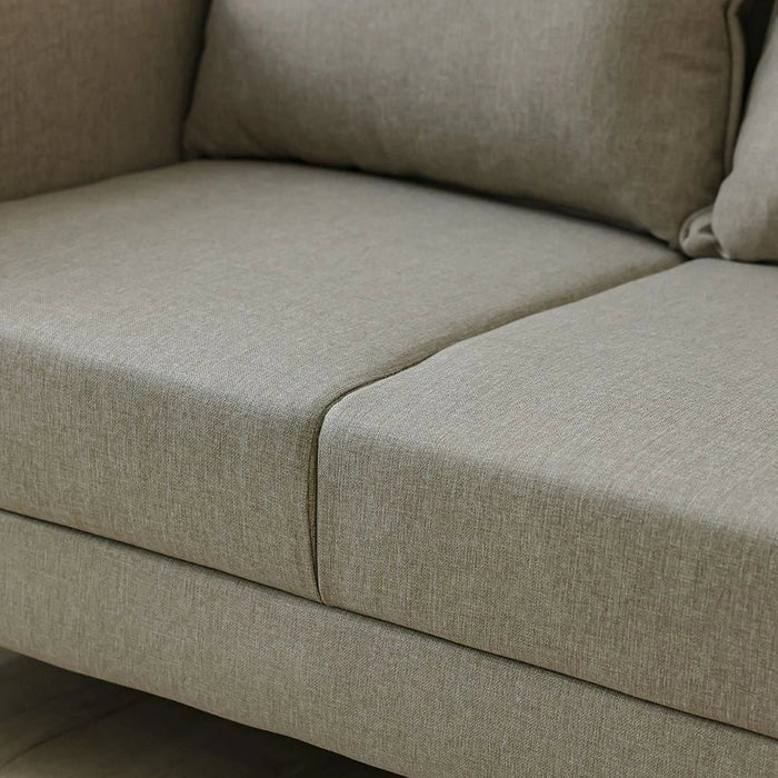 Munet  3 Seater Fabric Sofa - Beige