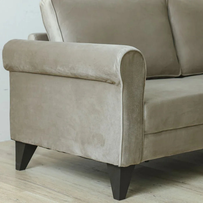 Rilon 3 Seater Fabric Sofa - Beige