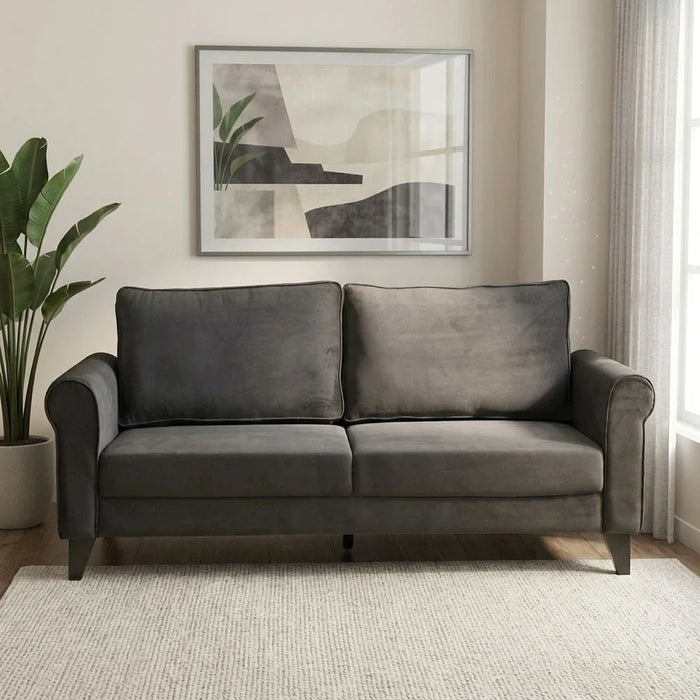 Rilon 3 Seater Fabric Sofa - Dark Grey