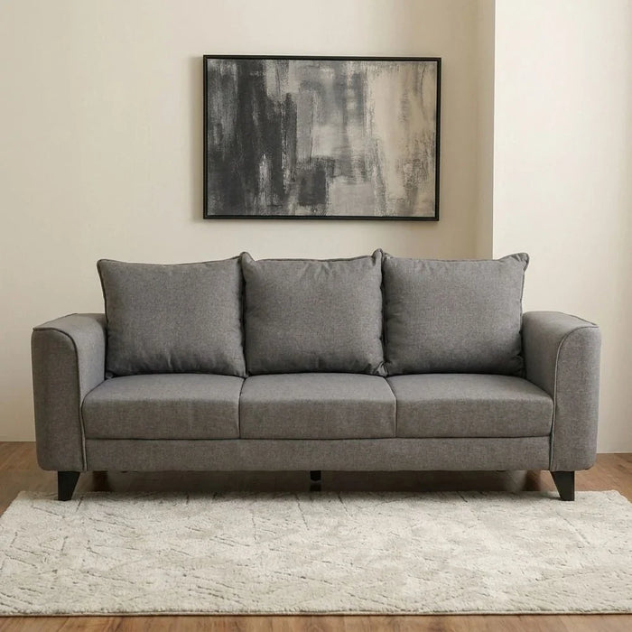 Munet  3 Seater Fabric Sofa - Grey
