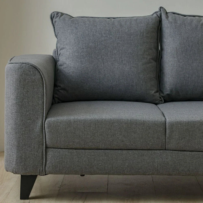 Munet  3 Seater Fabric Sofa - Grey