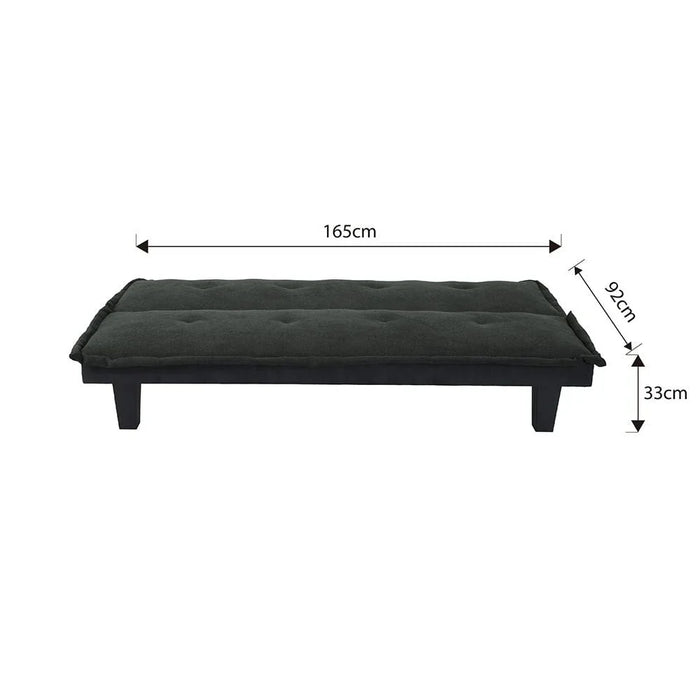V2 Manolo Fabric Sofabed - Black
