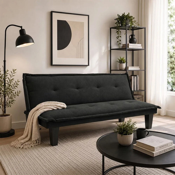 V2 Manolo Fabric Sofabed - Black