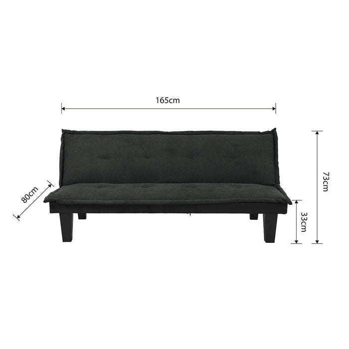 V2 Manolo Fabric Sofabed - Black