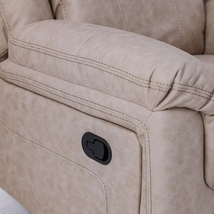 Elixis 1 Seater Air Leather Recliner - Dark Beige