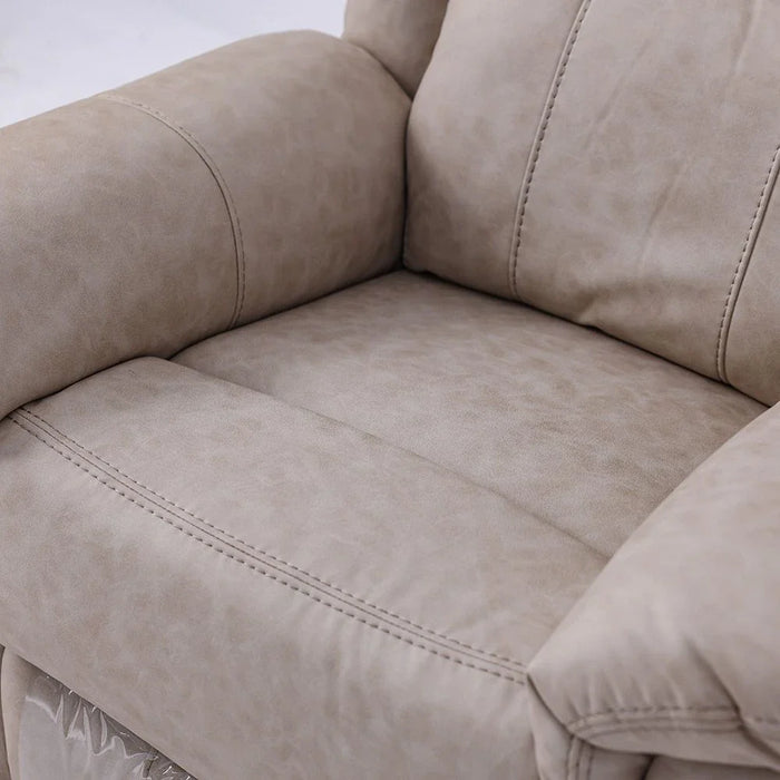 Elixis 1 Seater Air Leather Recliner - Dark Beige