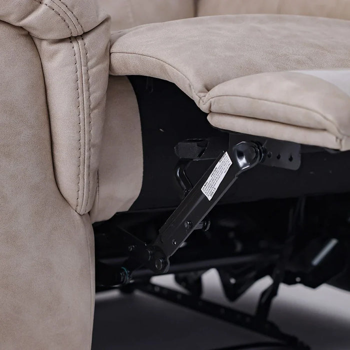 Elixis 1 Seater Air Leather Recliner - Dark Beige