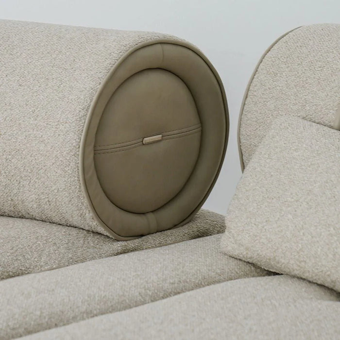 Arden Sectional Corner Fabric  Sofa -Beige