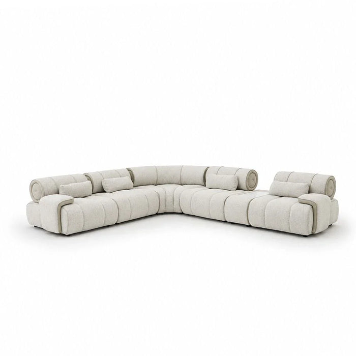 Arden Sectional Corner Fabric  Sofa -Beige