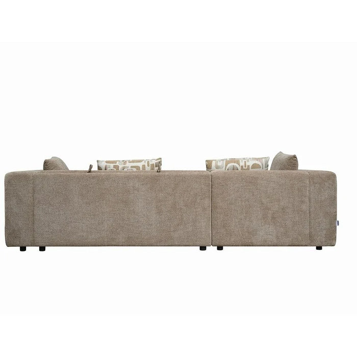 Velora Fabric Left Corner Sofa Bed - Brown