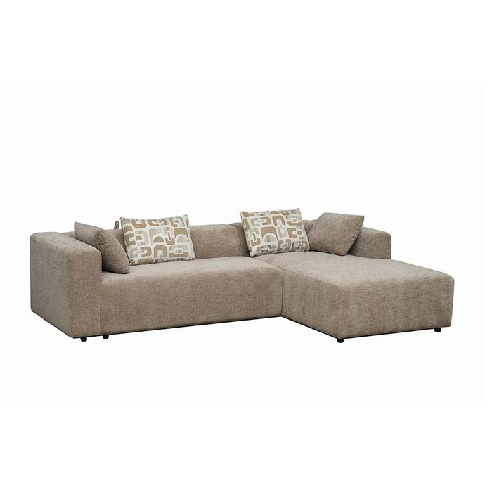 Velora Fabric Right Corner Sofa Bed - Brown
