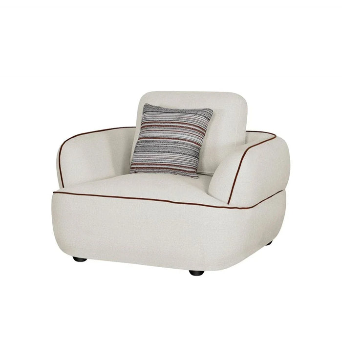 Brenna 1 Seater Fabric Sofa - Beige