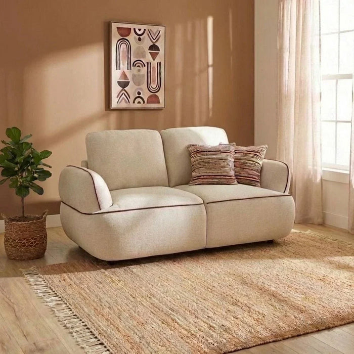 Brenna 2 Seater Fabric Sofa - Beige