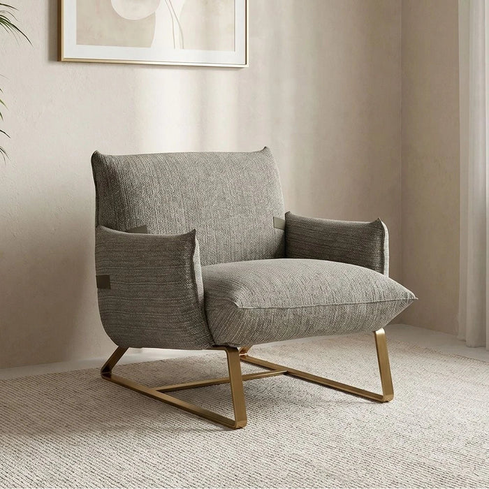 Klay 1 Seater Fabric Accent Chair -Dark Grey