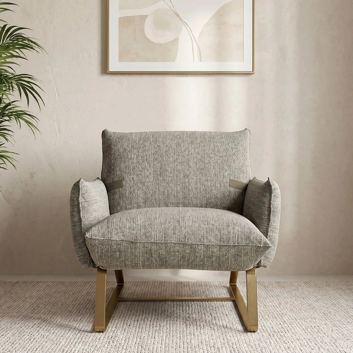 Klay 1 Seater Fabric Accent Chair -Dark Grey