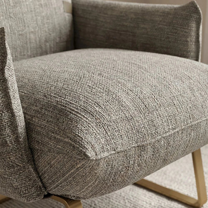 Klay 1 Seater Fabric Accent Chair -Dark Grey