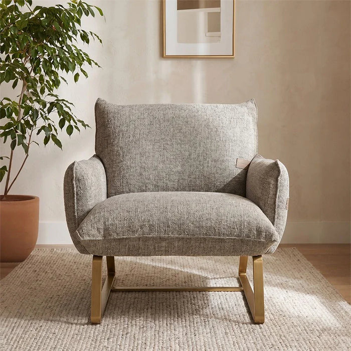 Klay 1 Seater Fabric Accent Chair - Brown