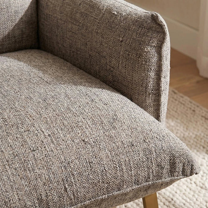 Klay 1 Seater Fabric Accent Chair - Brown